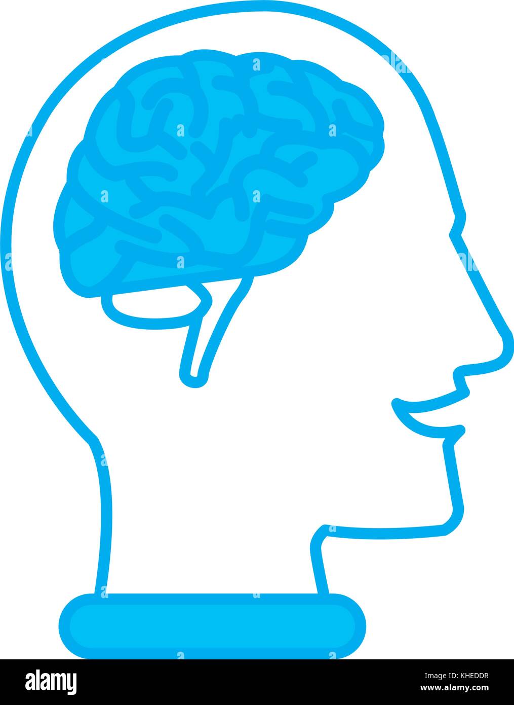 Human head with brain Stock Vector Image & Art - Alamy