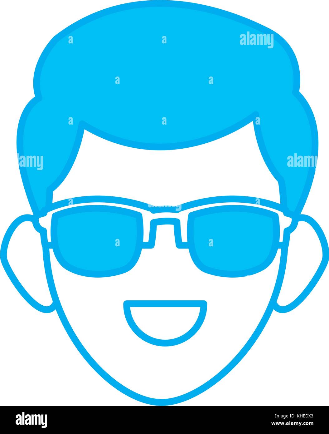 Man face with sunglasses Stock Vector Image & Art - Alamy