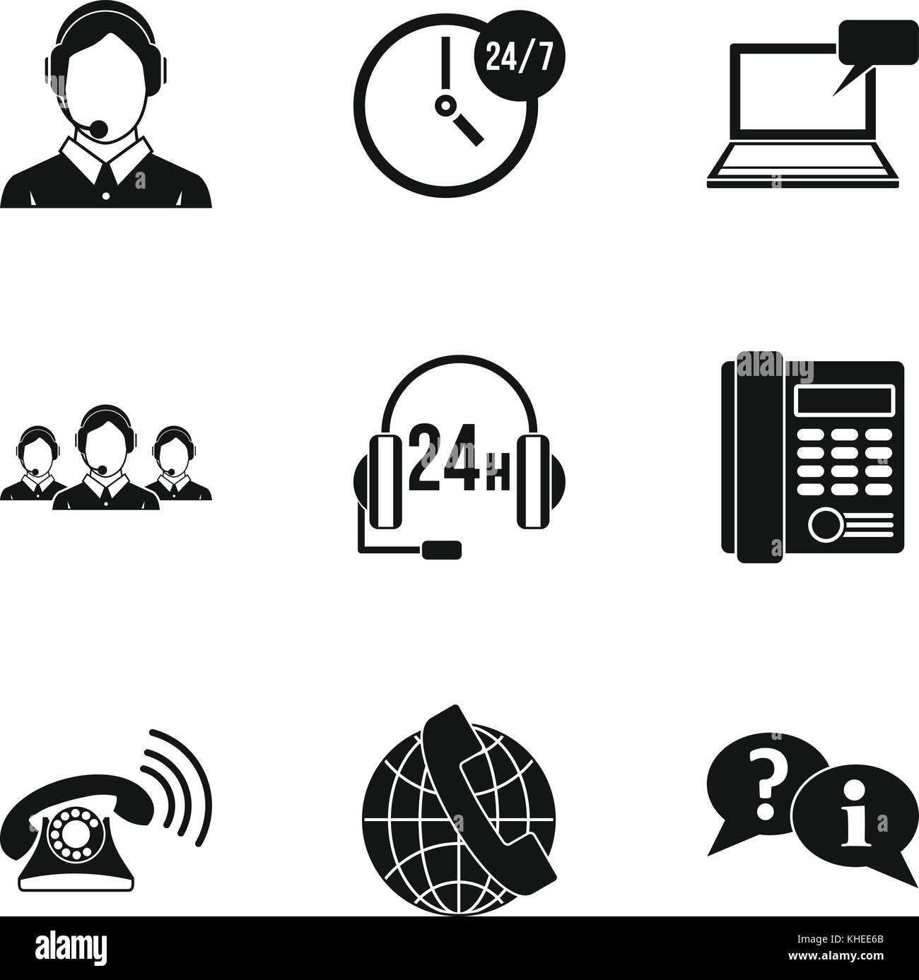 Support icons set, simple style Stock Vector Image & Art Alamy