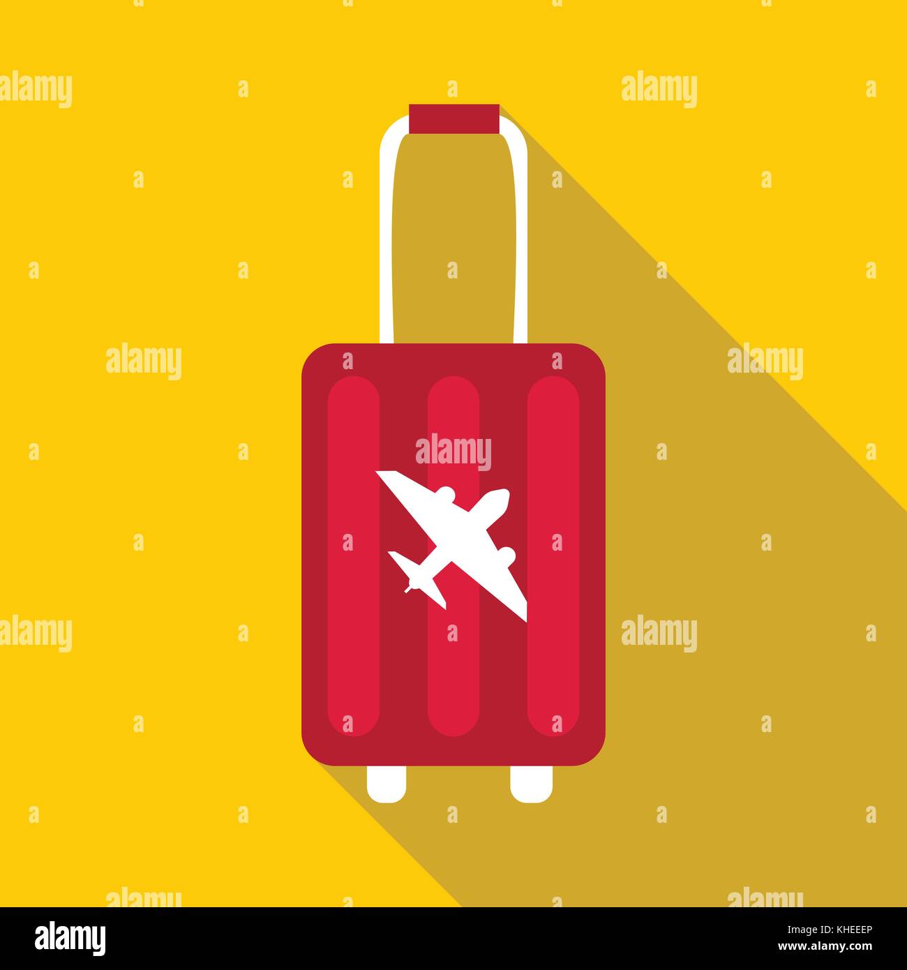 Suitcase on wheels icon, flat style Stock Vector Image & Art - Alamy