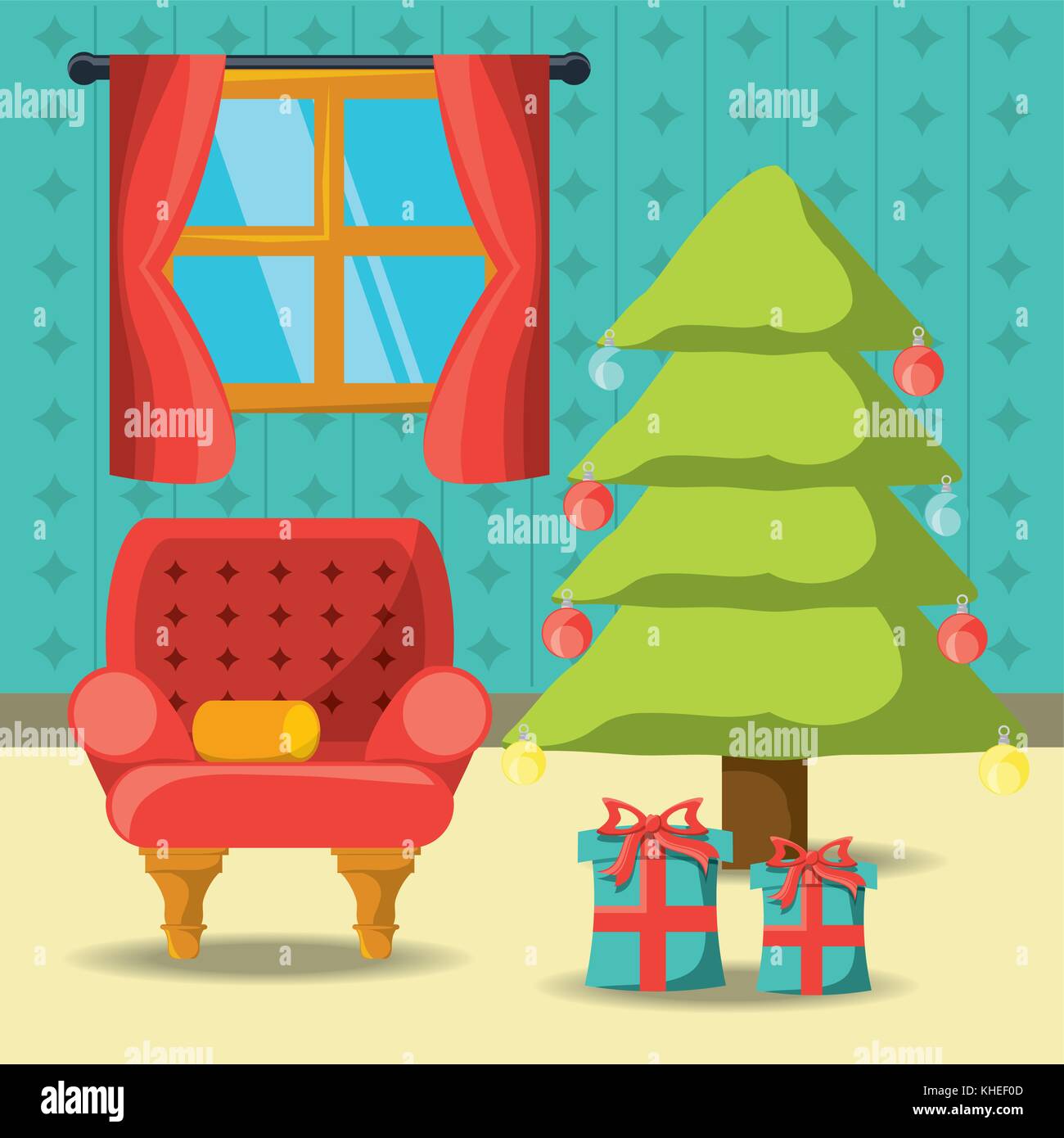 christmas home design Stock Vector Image & Art - Alamy