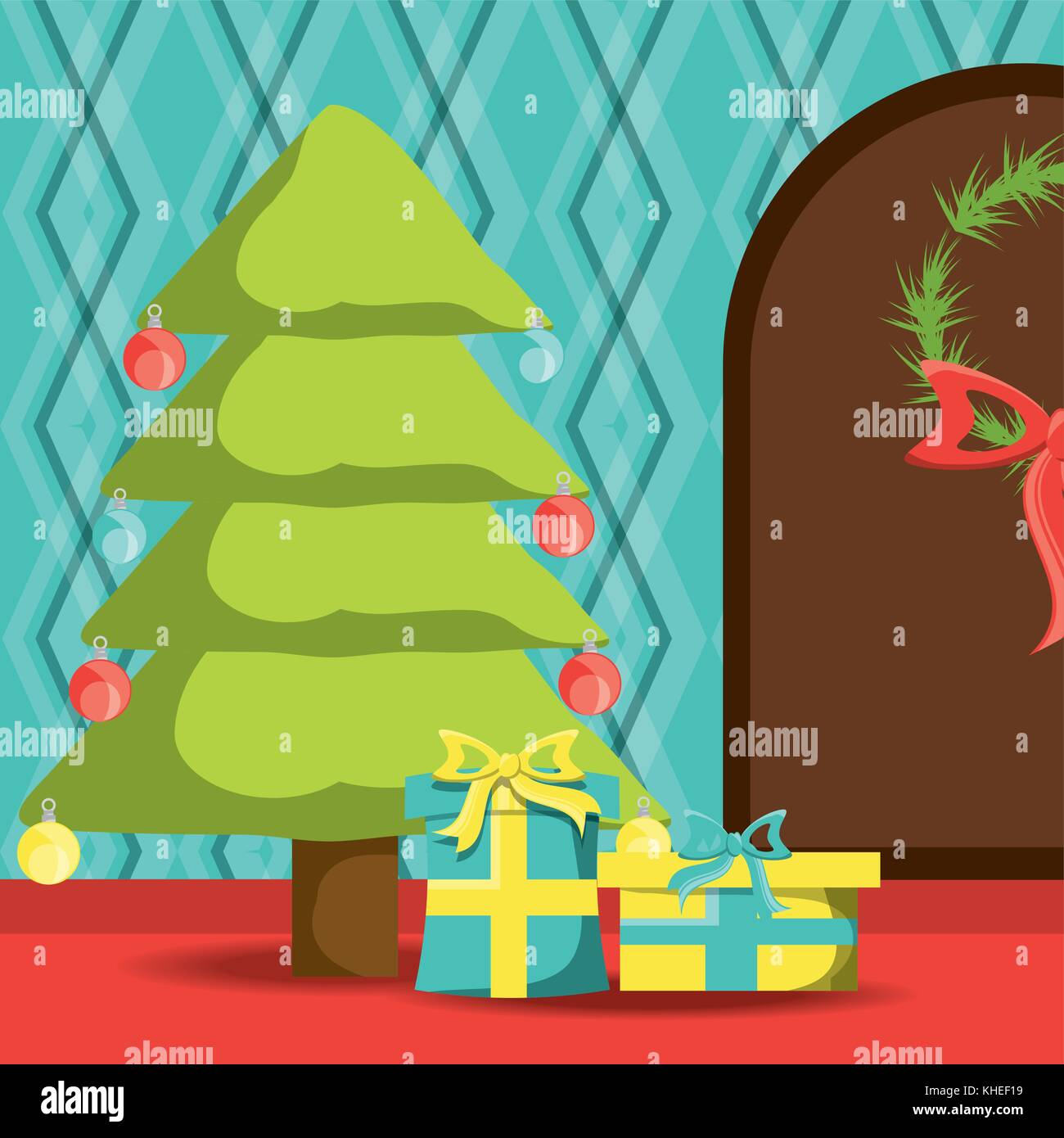 christmas home design Stock Vector Image & Art - Alamy