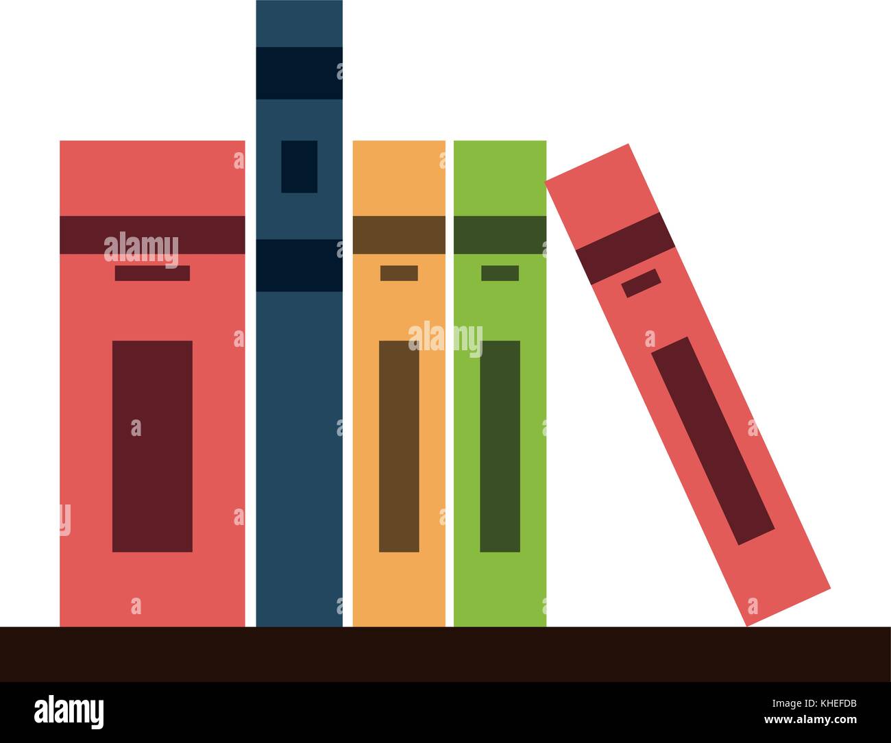 Books on shelf Stock Vector Image & Art Alamy