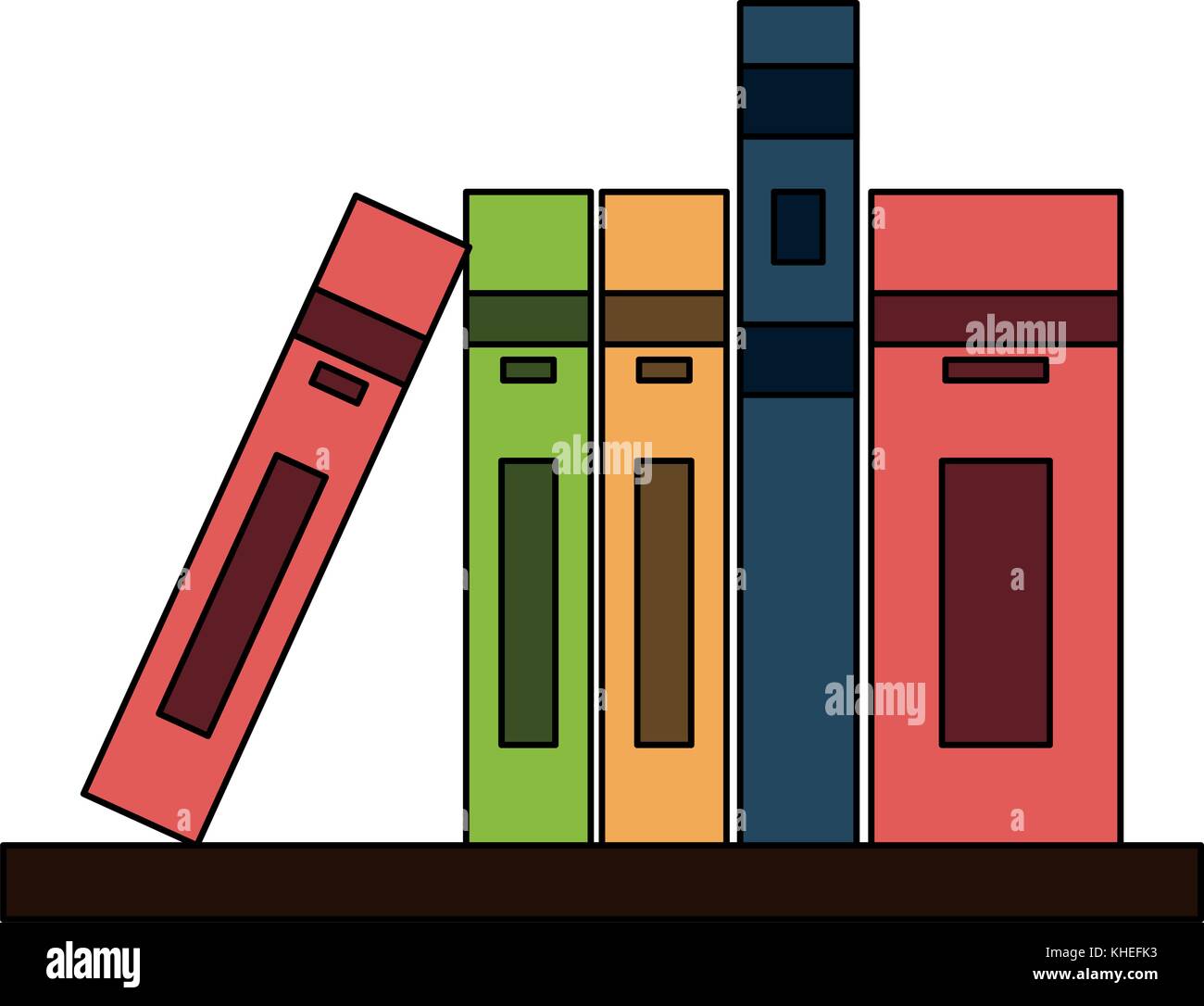 Books on shelf Stock Vector Image & Art Alamy