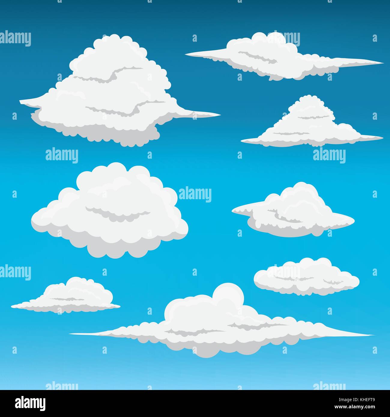 clouds icon set Stock Vector Image & Art - Alamy