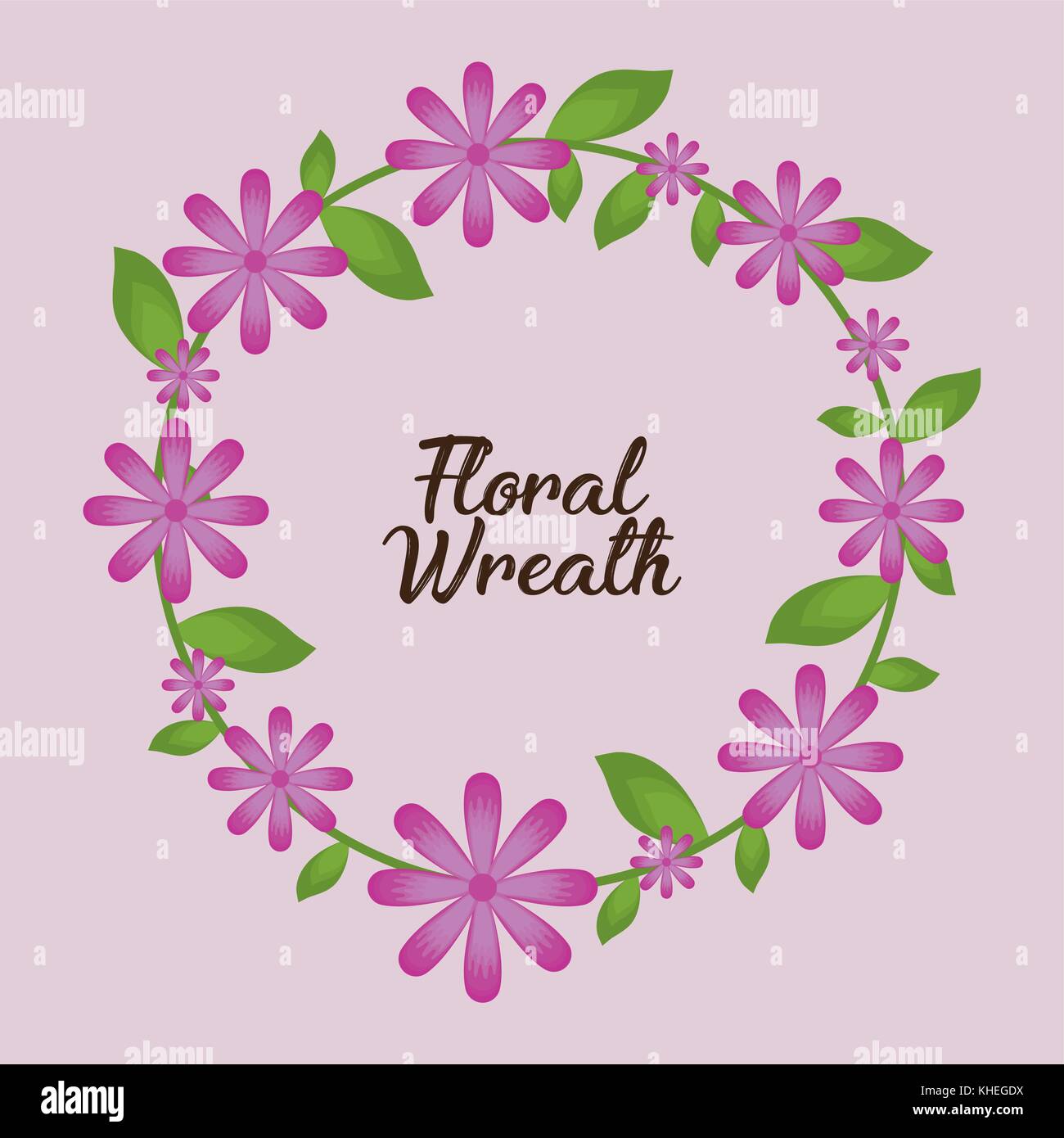 Floral wreath design Stock Vector Image & Art - Alamy