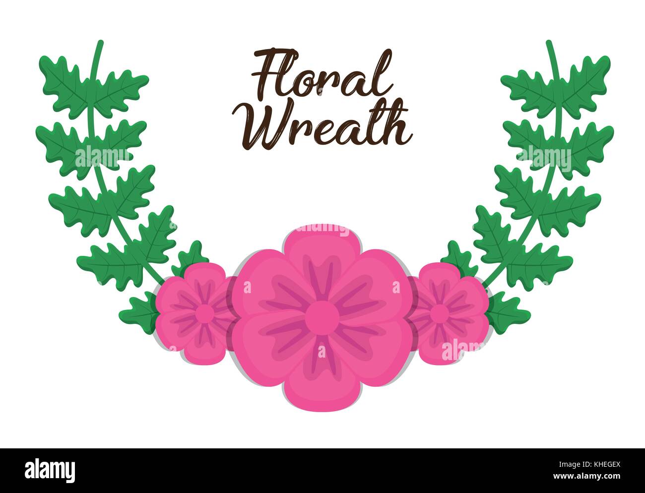 Floral wreath design Stock Vector Image & Art - Alamy