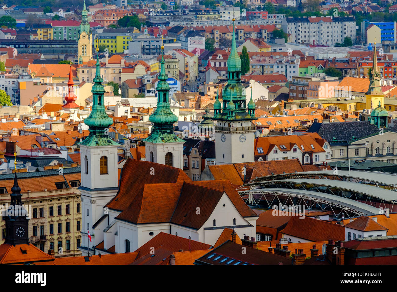 Aerial view of old city Stock Photo - Alamy