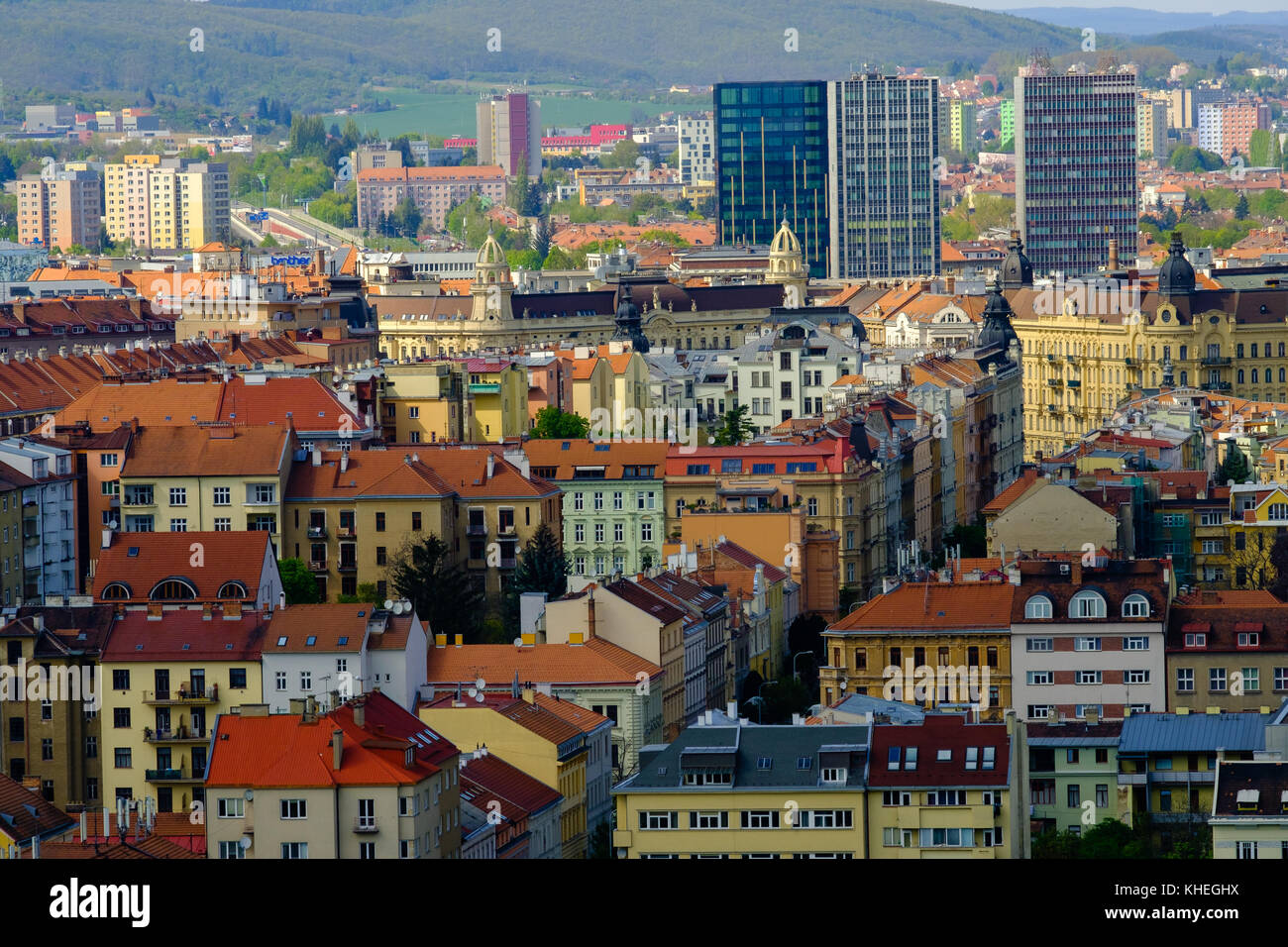 Aerial view of old city Stock Photo - Alamy