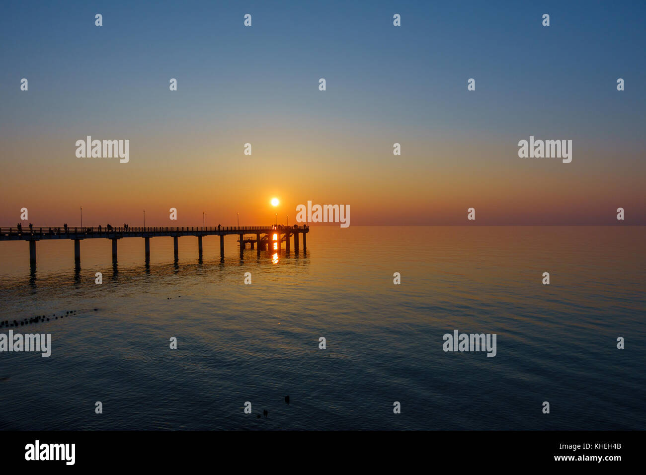 Sunset on Baltic sea coast Stock Photo - Alamy