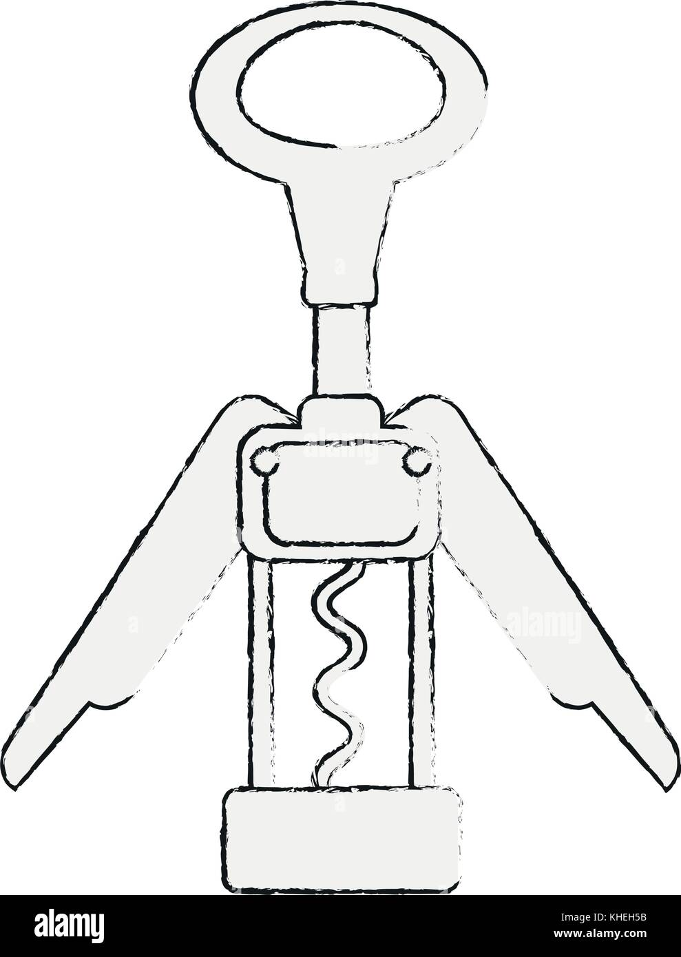 Corkscrew for wine bottles Stock Vector