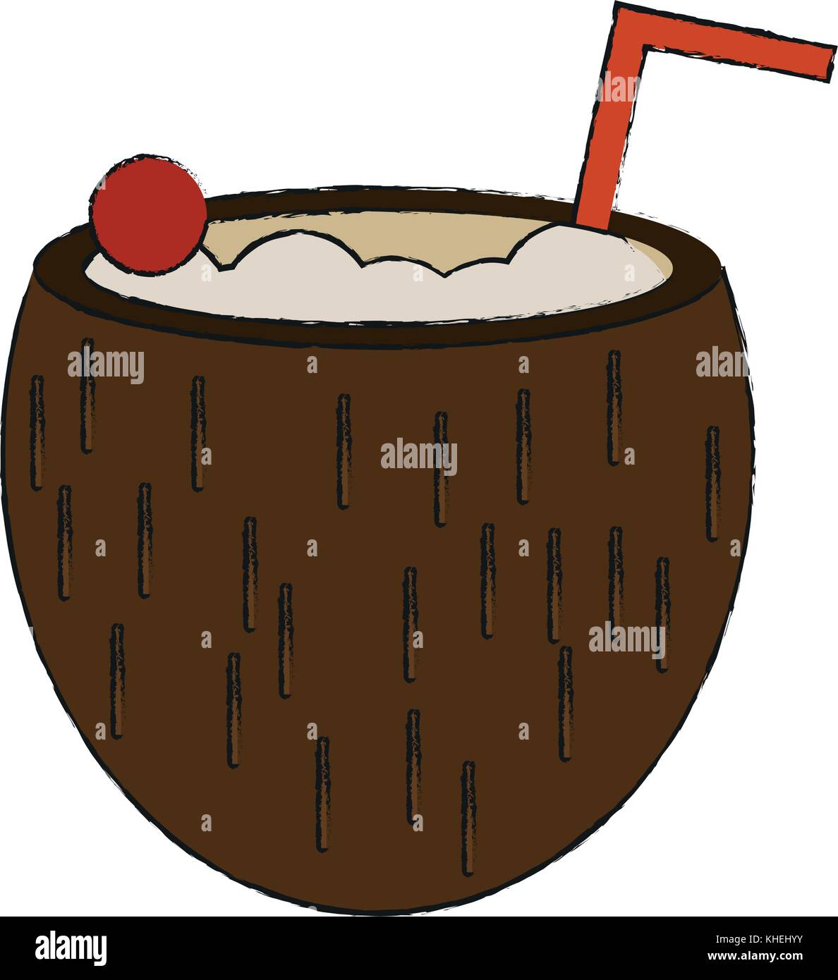 Delicious coconut cocktail Stock Vector Image & Art Alamy