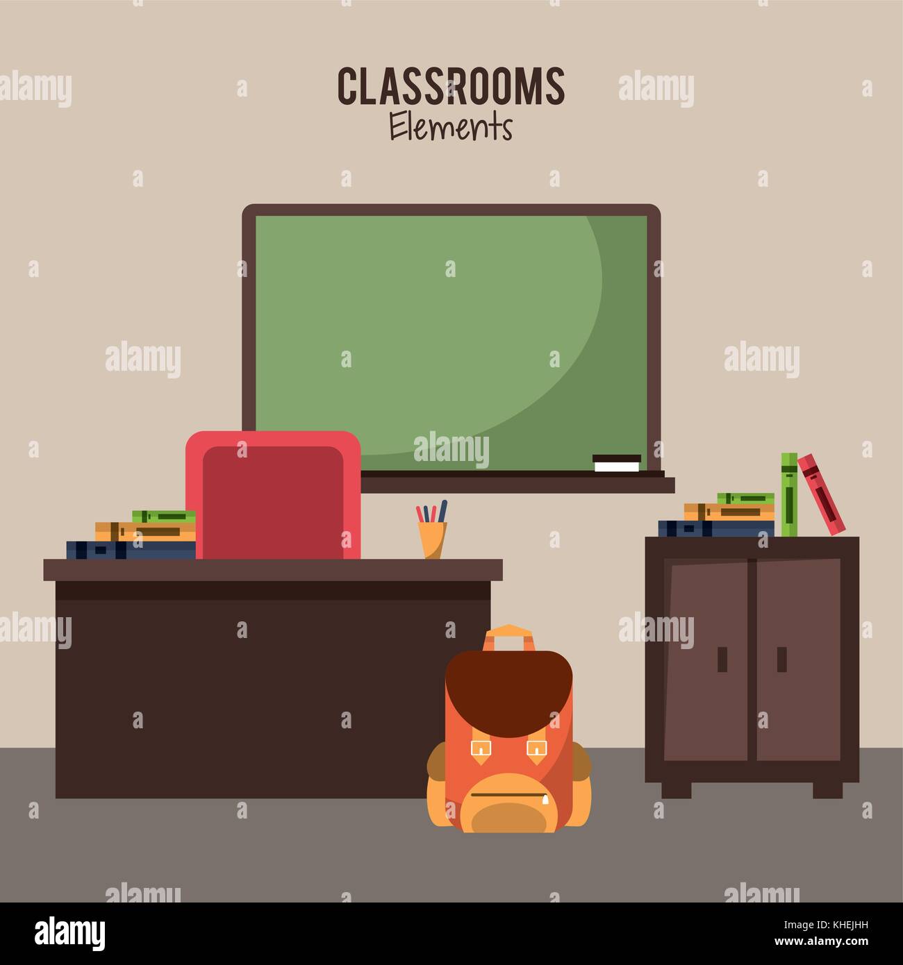 Classroom elements design Stock Vector Image & Art Alamy