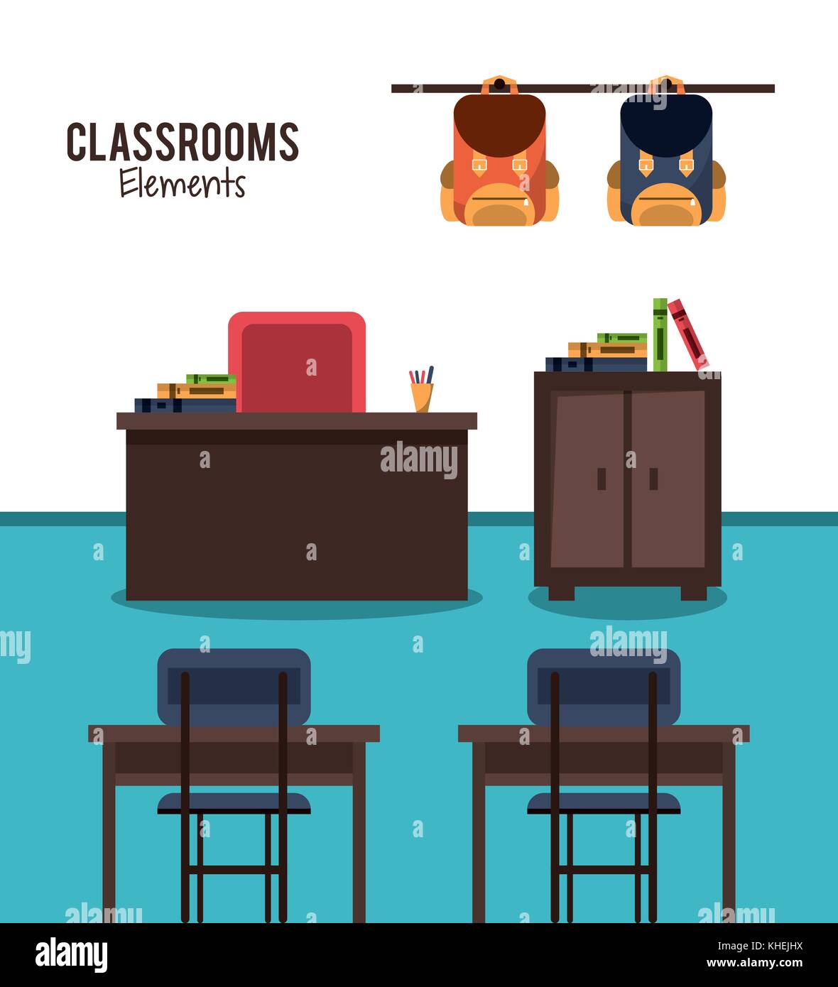 Classroom elements design Stock Vector Image & Art Alamy