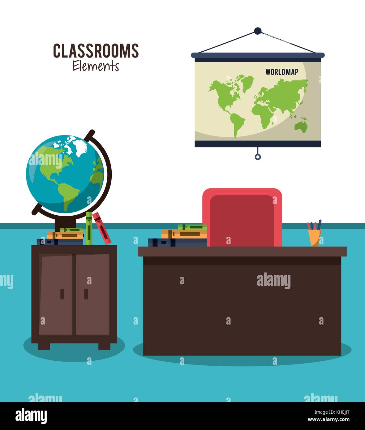 Classroom elements design Stock Vector Image & Art Alamy