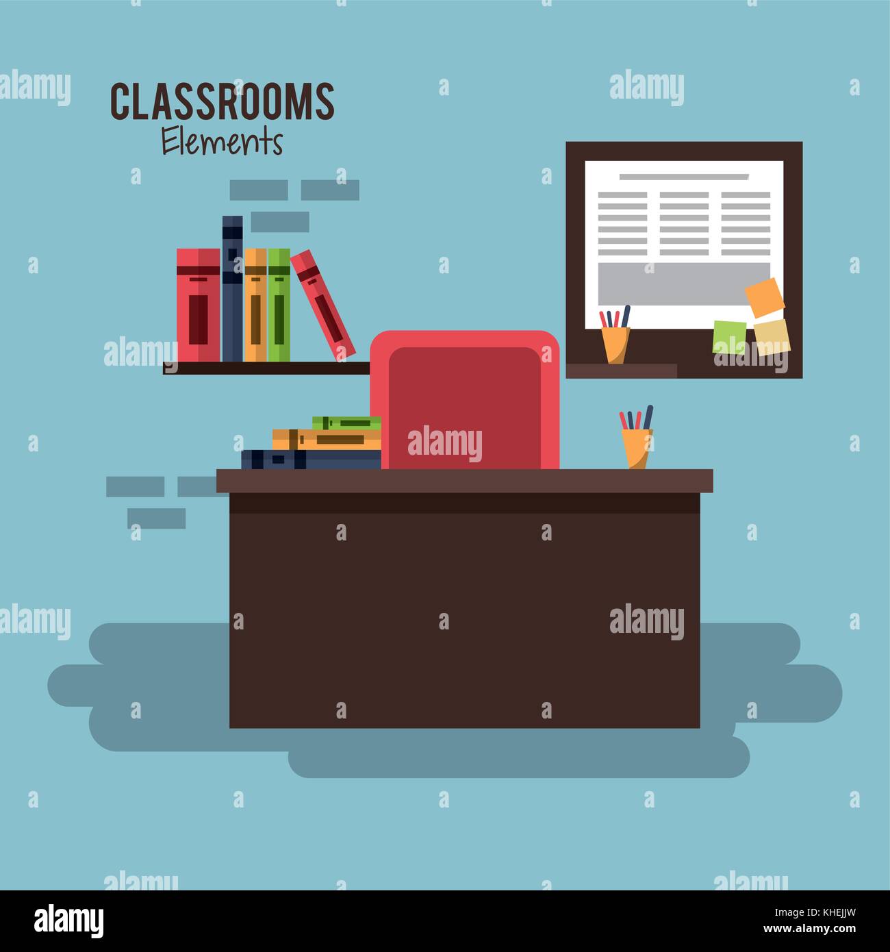 Classroom elements design Stock Vector Image & Art Alamy