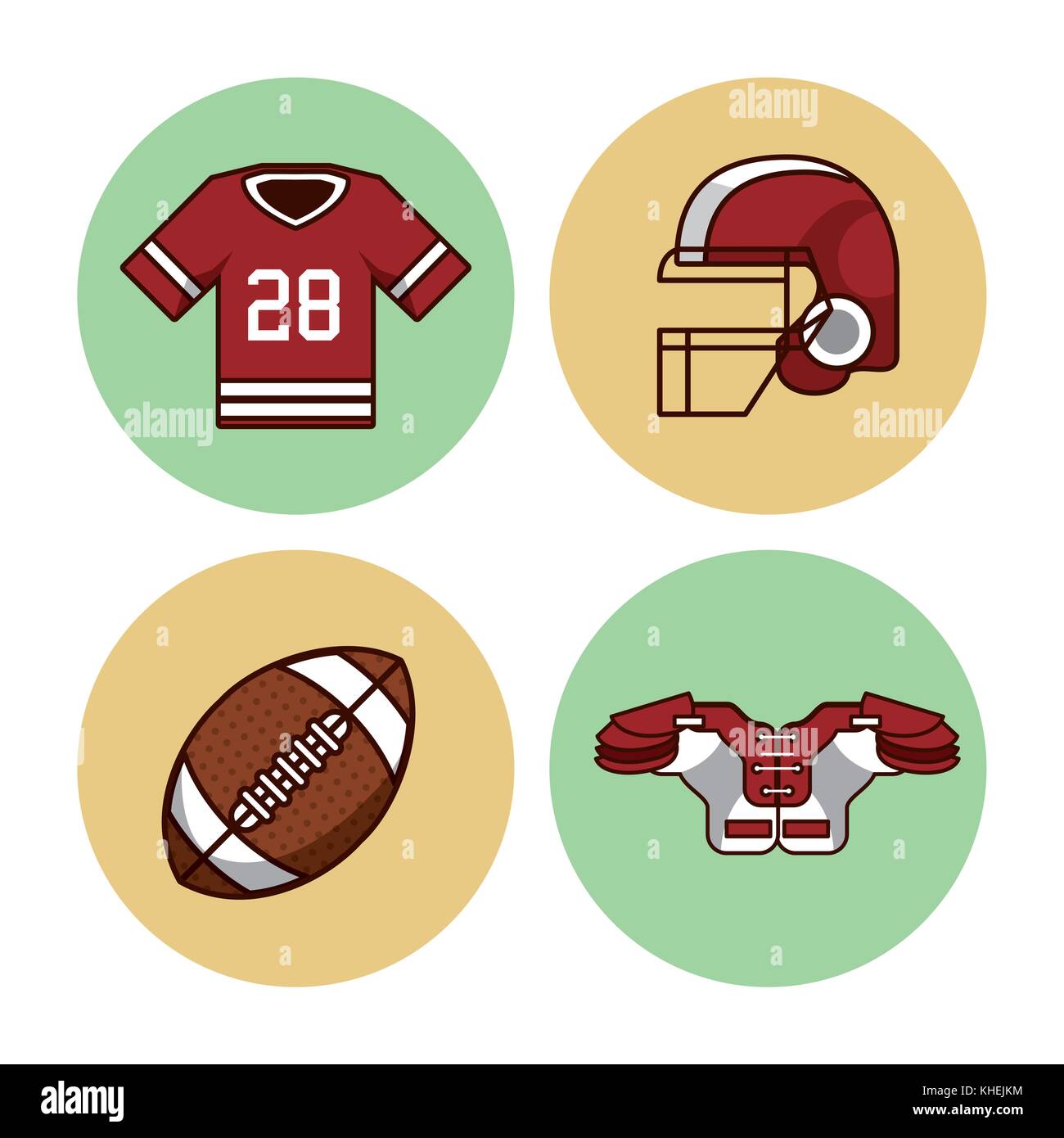 American football icons Stock Vector Image & Art - Alamy