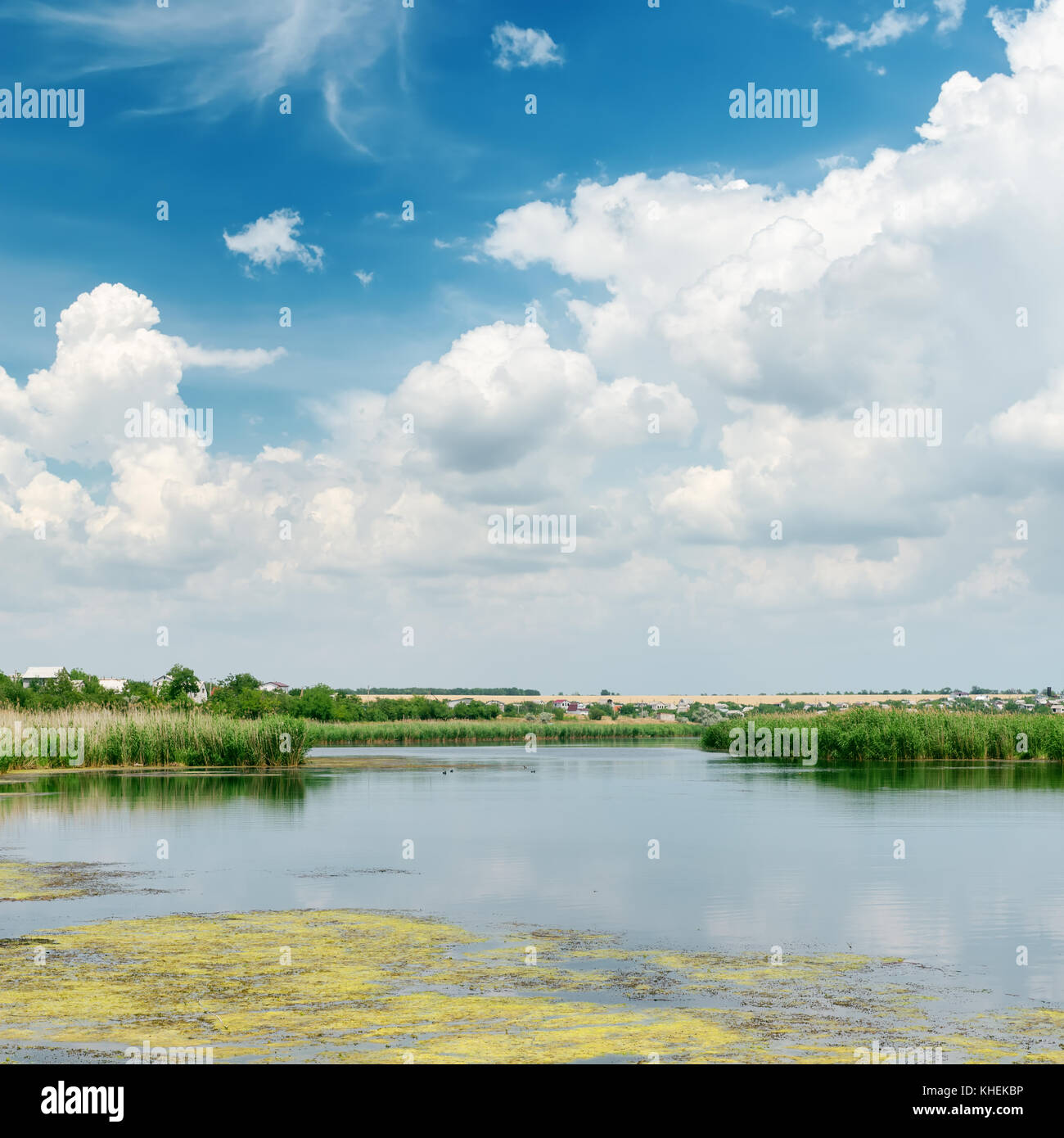 river and rainy clouds over it Stock Photo - Alamy