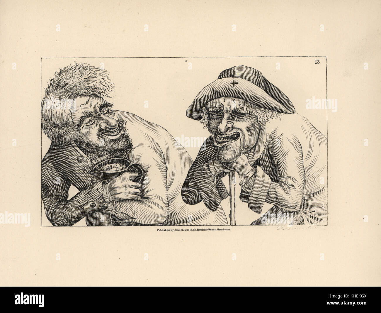 Two ugly rustic drunks enjoying a jar of moonshine or cheap gin