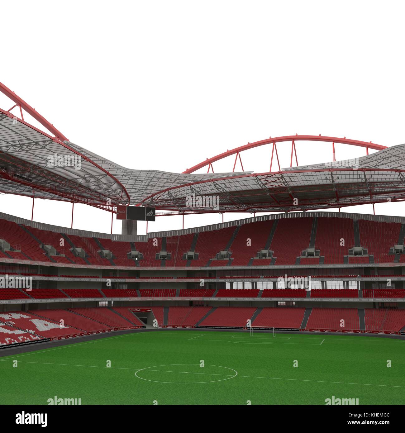 Interior view of the empty Stadium Estadio da Luz isolated on white 3D  Illustration Stock Photo - Alamy
