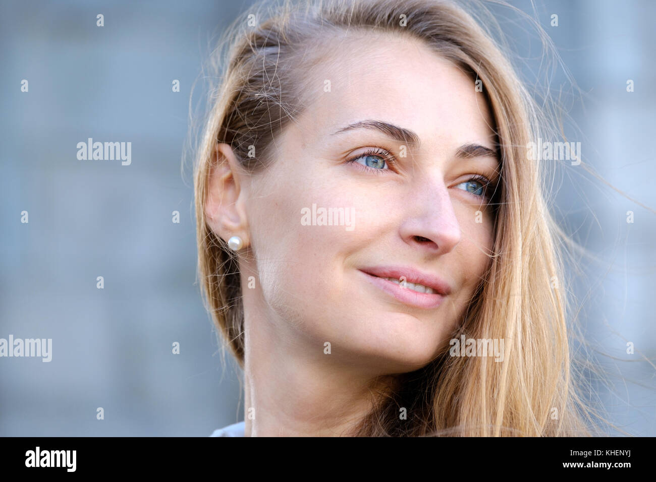 Young pretty woman head Stock Photo Alamy