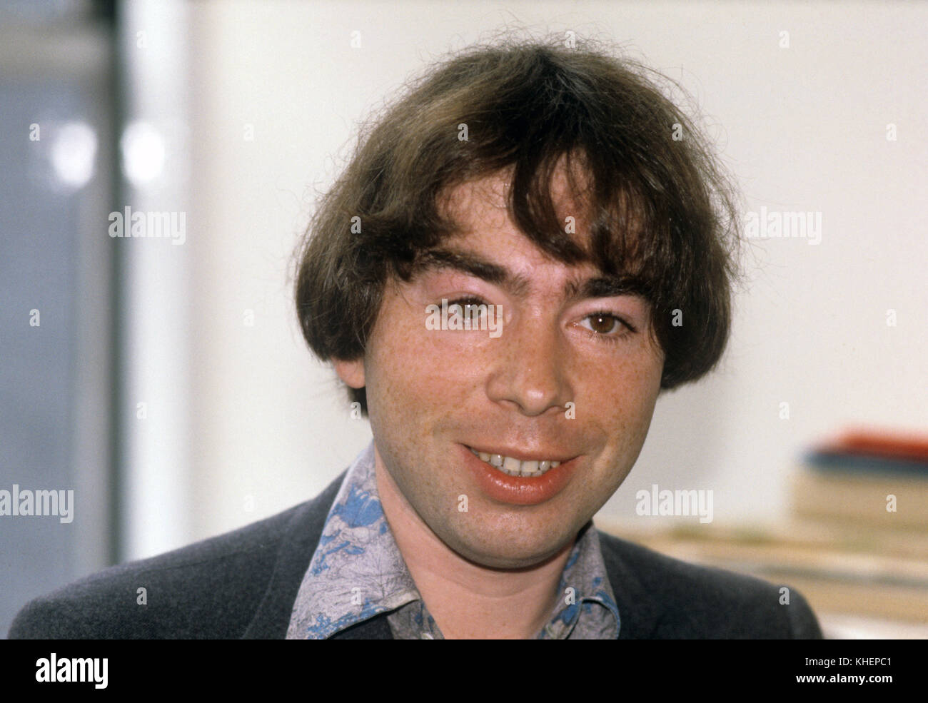 Andrew Lloyd Webber, who with Tim Rice, wrote the hit musicals Jesus Christ Superstar and Evita. Stock Photo