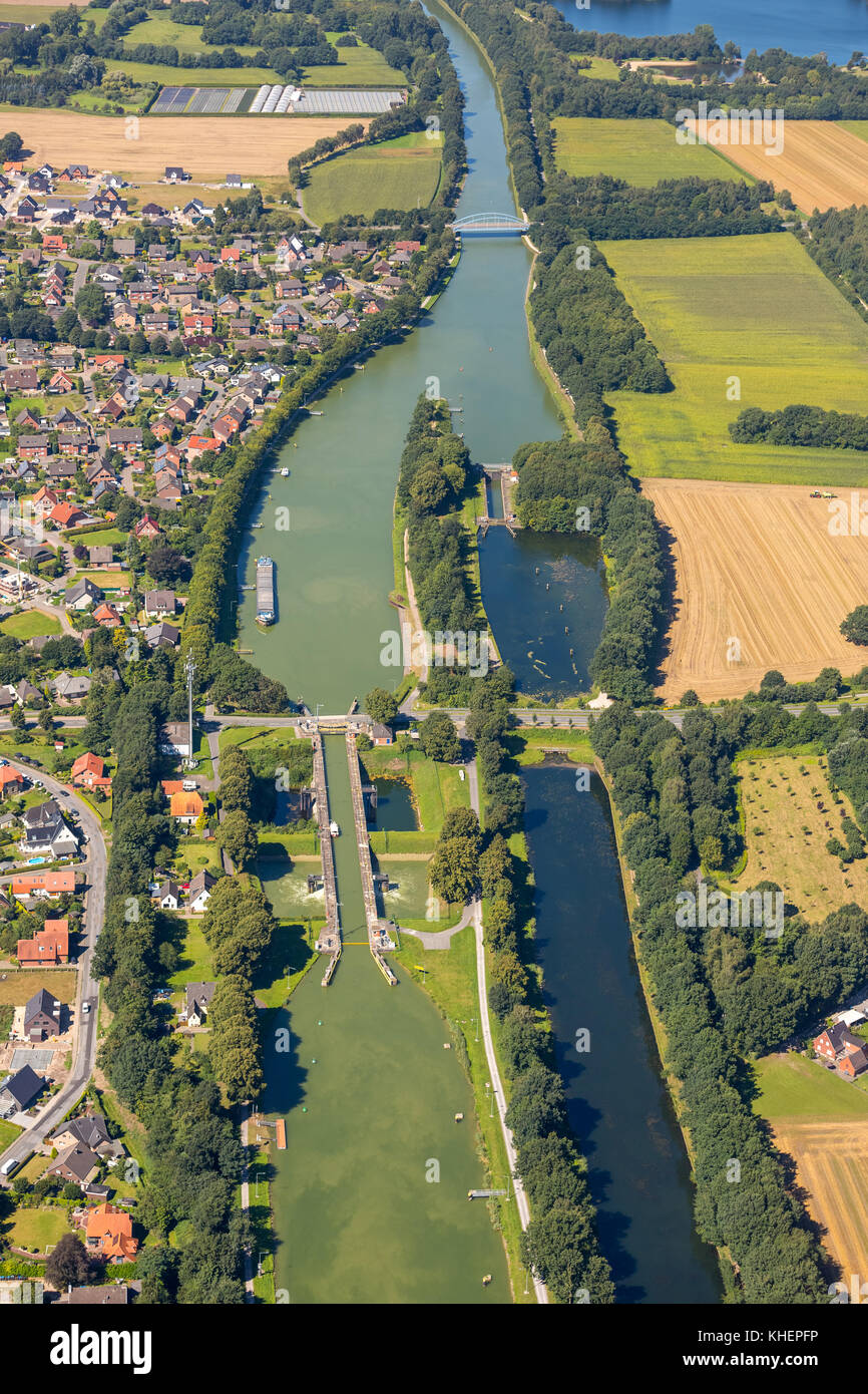 Lock At Dortmund Ems Canal Ibbenburen North Rhine Westphalia Stock Photo Alamy