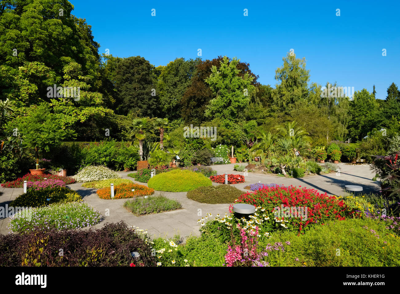 Lower garden, Botanical Garden Augsburg, Swabia, Bavaria, Germany Stock ...