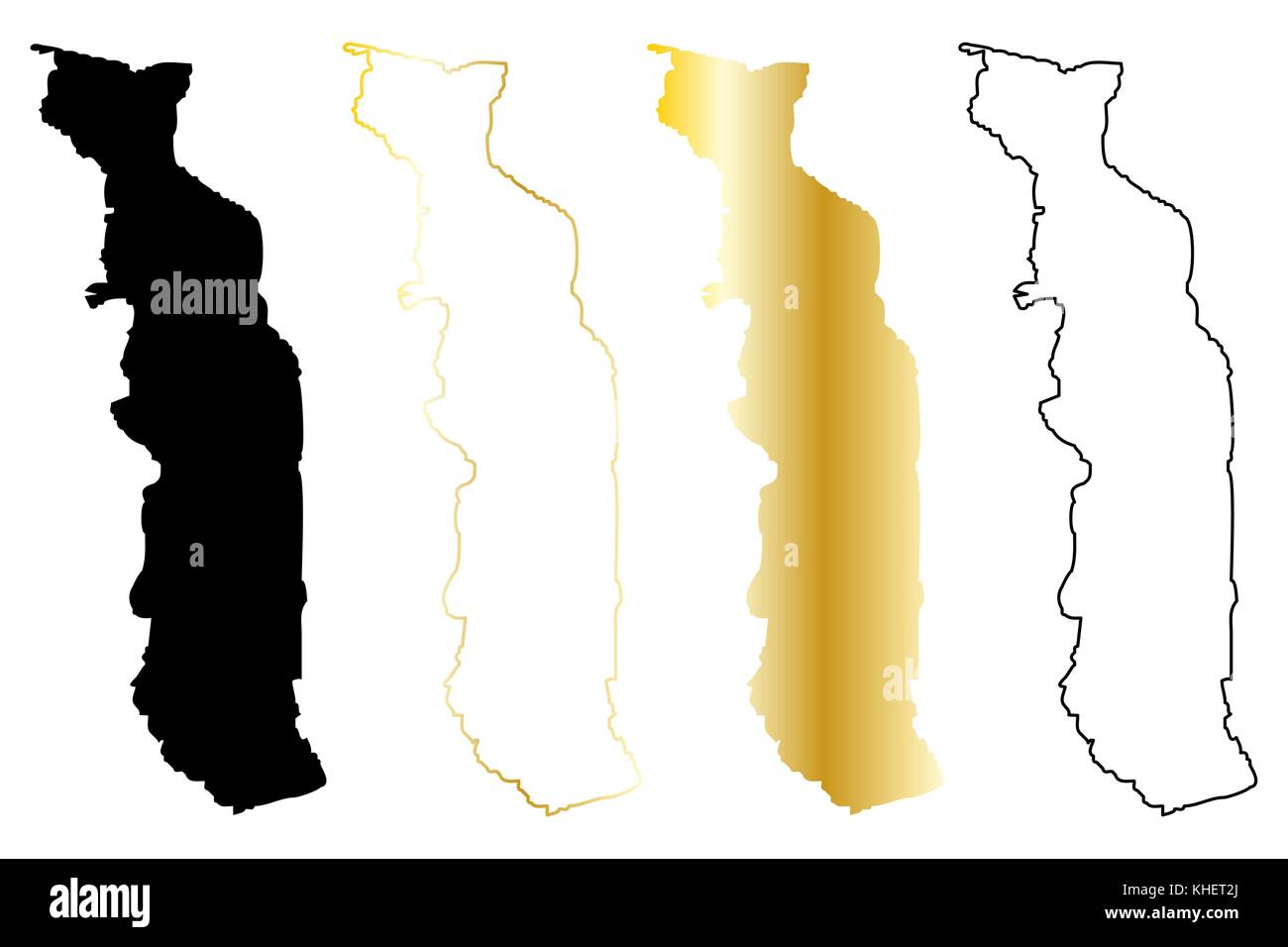 Togo map vector illustration, scribble sketch Togolese Republic Stock ...