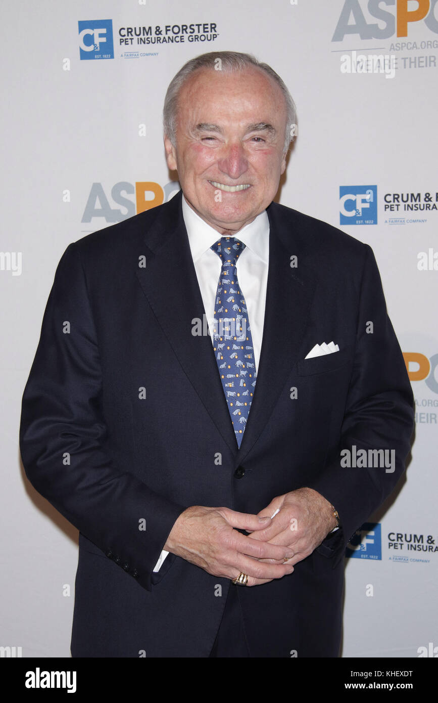 New York, NY, USA. 16th Nov, 2017. William Bratton at The ASPCA 2017