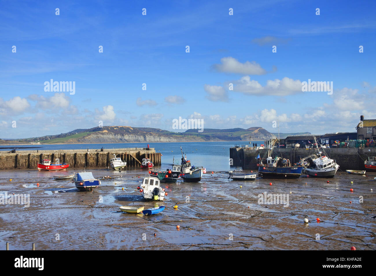 The Harbour, near the Cobb, Lyme Regis, Dorset, UK - John Gollop Stock Photo