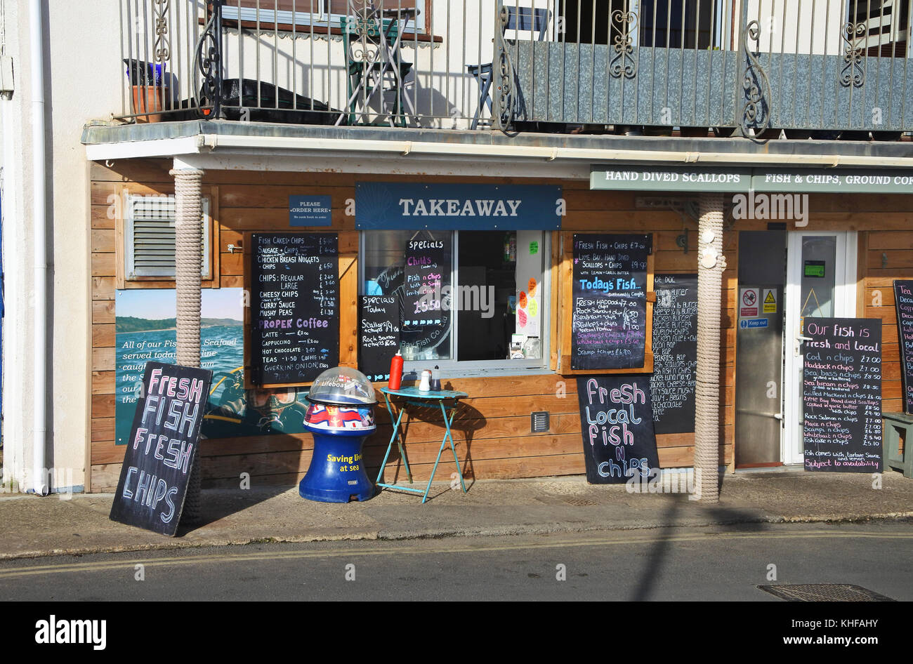 A fish and chip shop, near the Cobb, Lyme Regis, Dorset, UK John