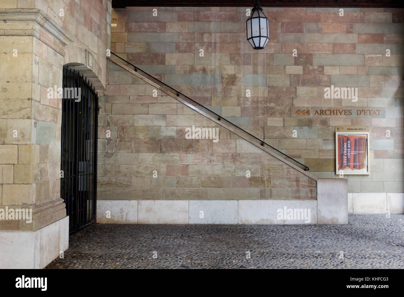 Old Geneva: Archives d'Etat Stock Photo