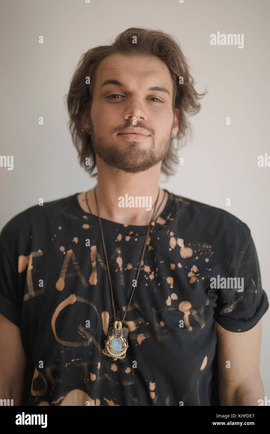 Portrait of a young man Stock Photo - Alamy