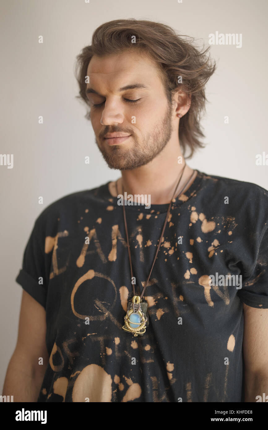 Portrait of a young man Stock Photo - Alamy