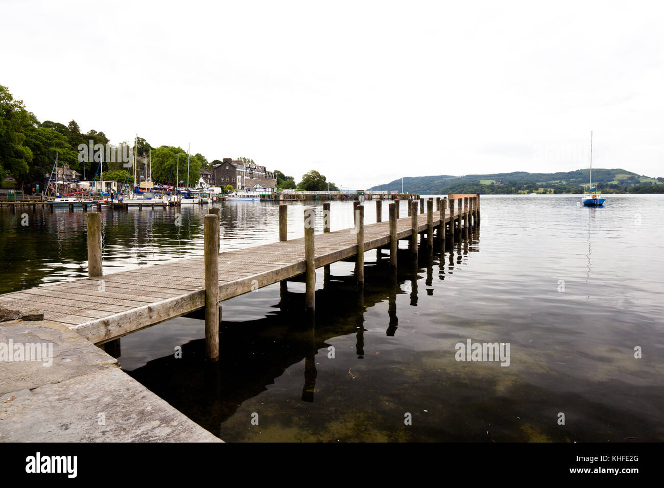 Lake Windermere at Ambleside. Ambleside. Cumbria. England Stock Photo
