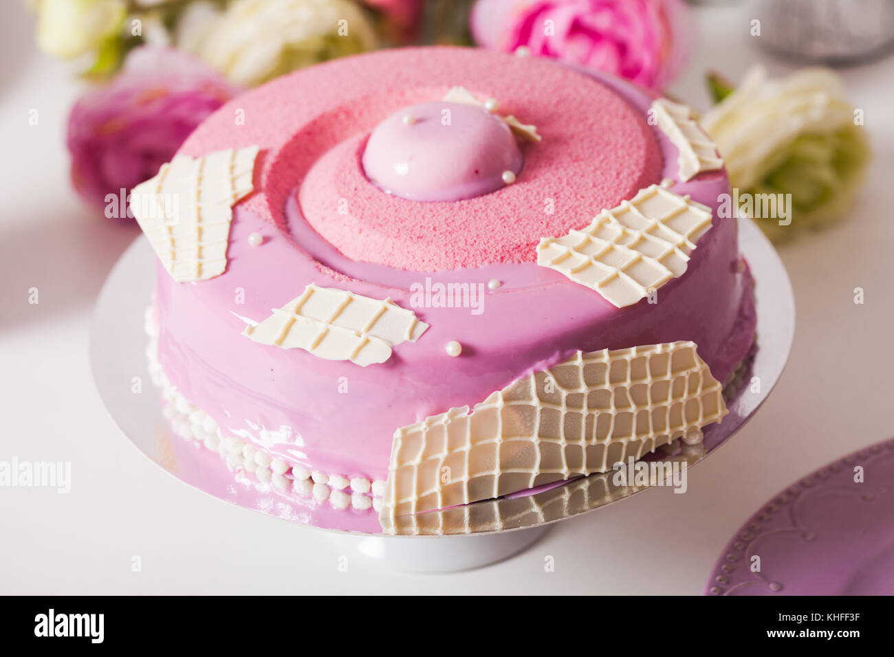 Delicious french cake Stock Photo Alamy