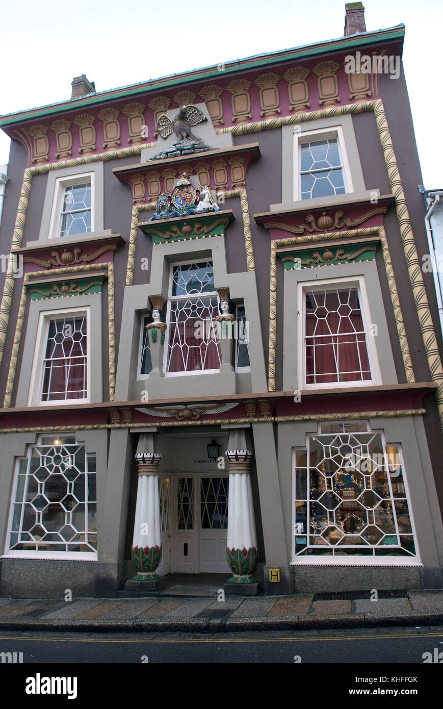 The Egyptian House in Penzance, Cornwall Stock Photo Alamy