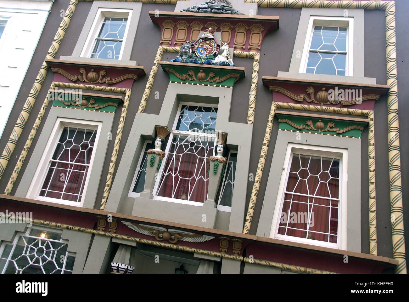 The Egyptian House in Penzance, Cornwall Stock Photo Alamy