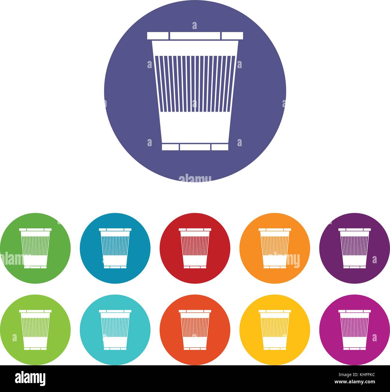 Trash can set icons Stock Vector Image & Art - Alamy