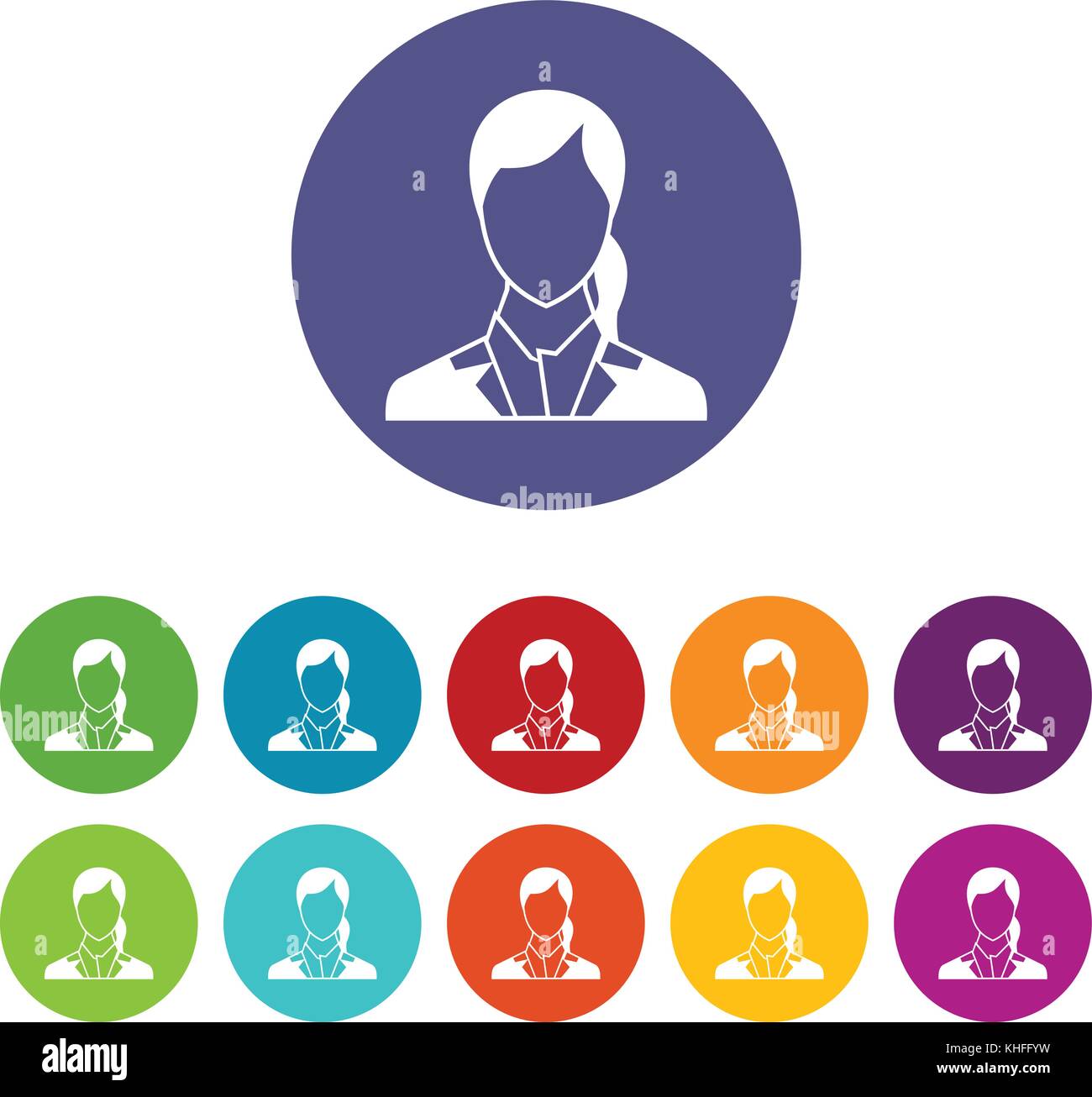 Woman set icons Stock Vector Image & Art - Alamy