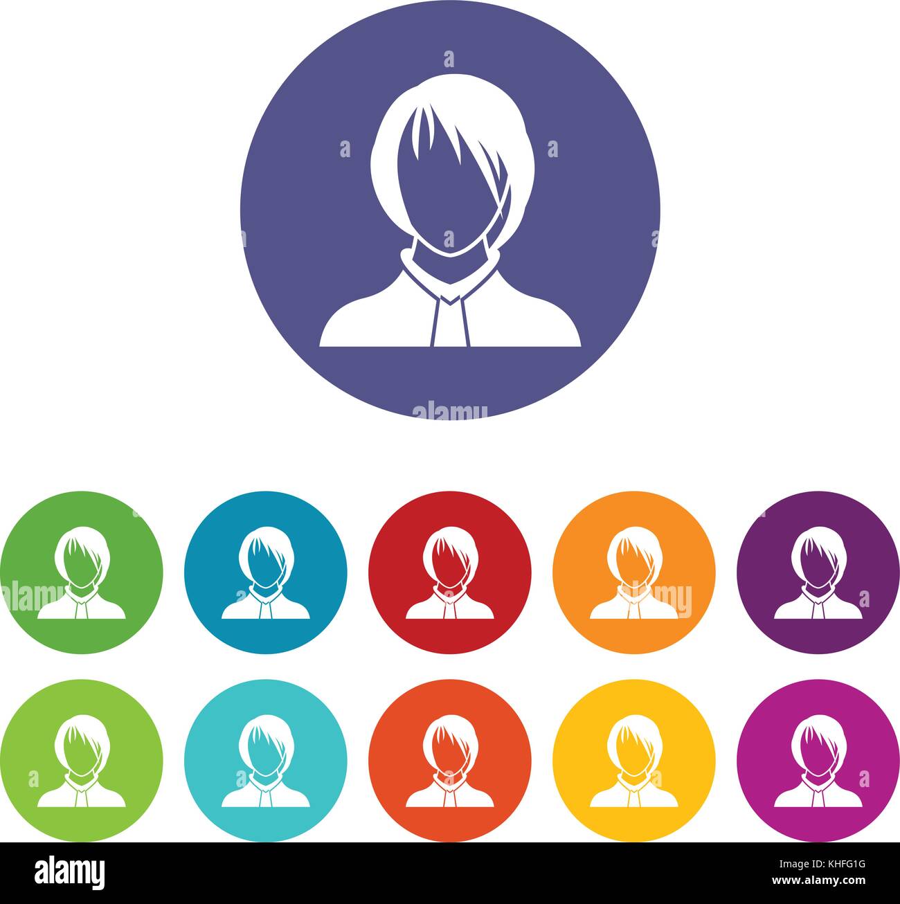 Woman set icons Stock Vector Image & Art - Alamy