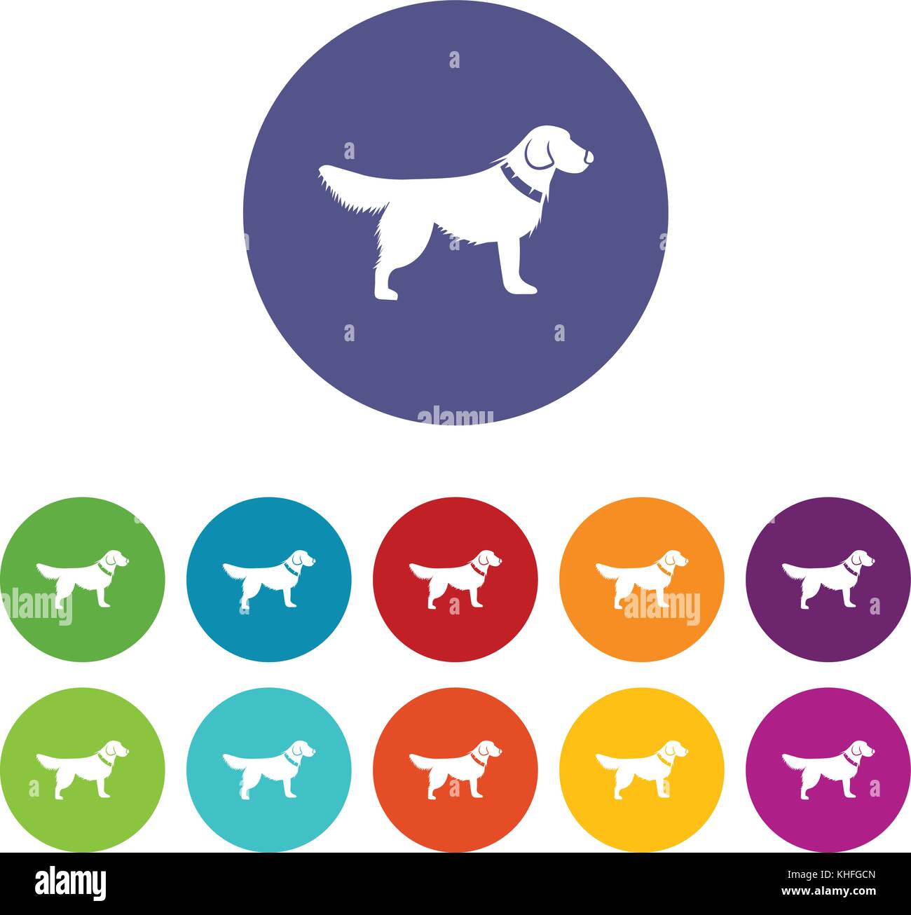Dog set icons Stock Vector Image & Art - Alamy