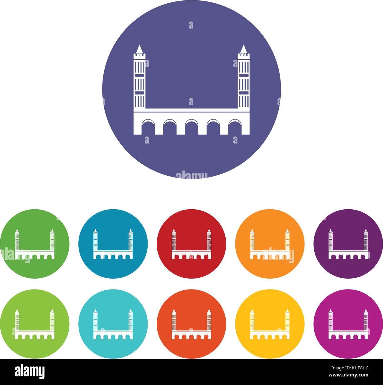 Bridge set icons Stock Vector Image & Art - Alamy