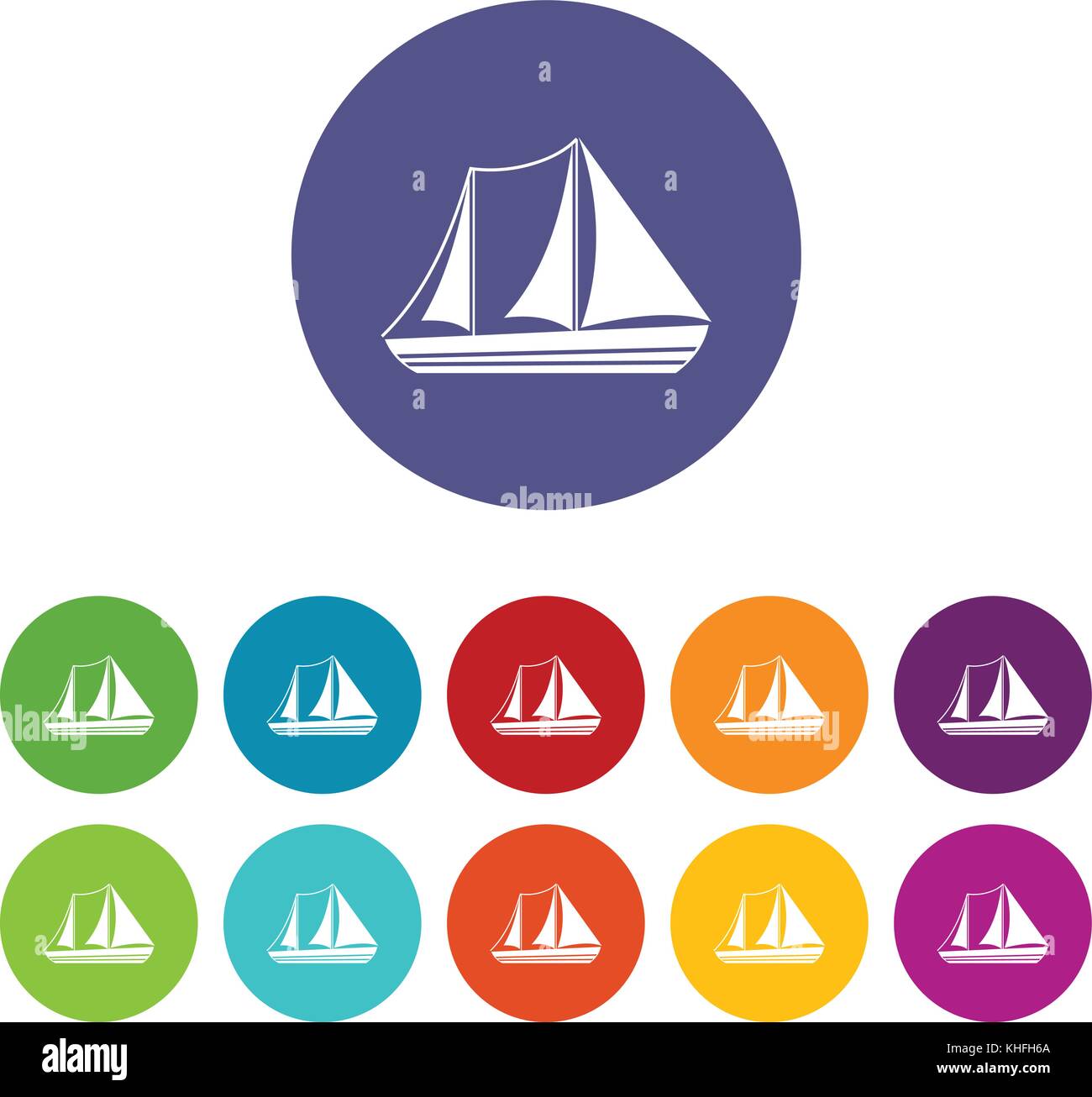 Yacht set icons Stock Vector Image & Art - Alamy