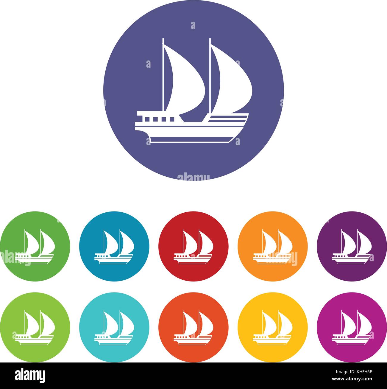 Big yacht set icons Stock Vector Image & Art - Alamy