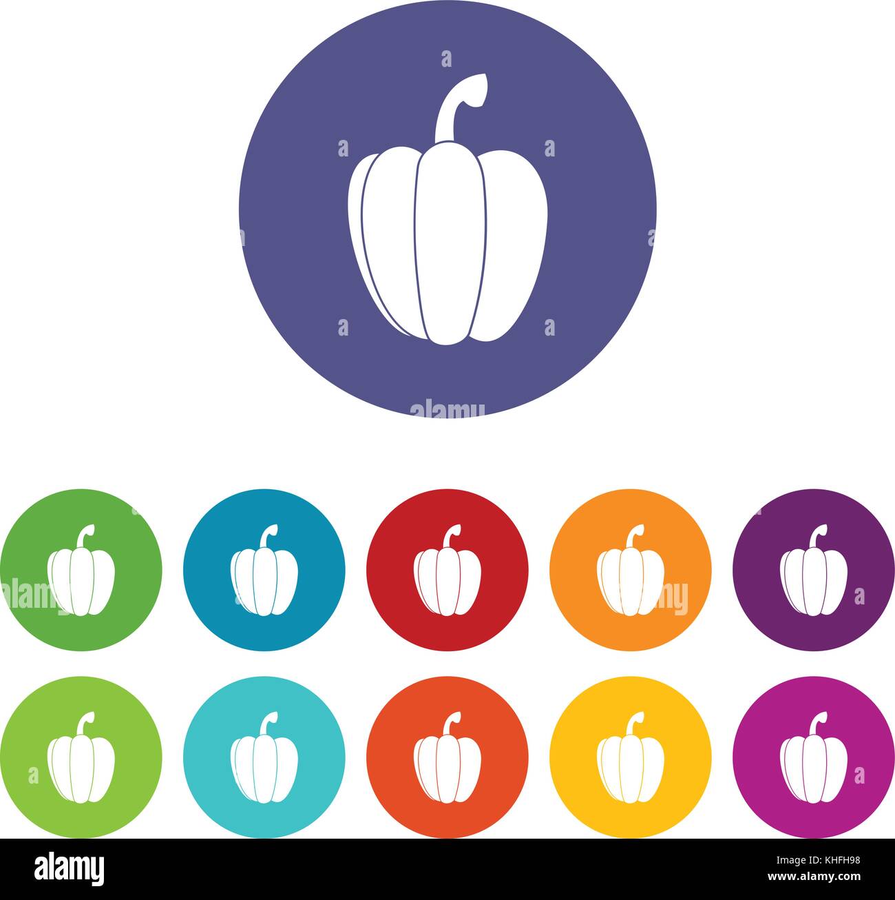Pepper set icons Stock Vector Image & Art - Alamy