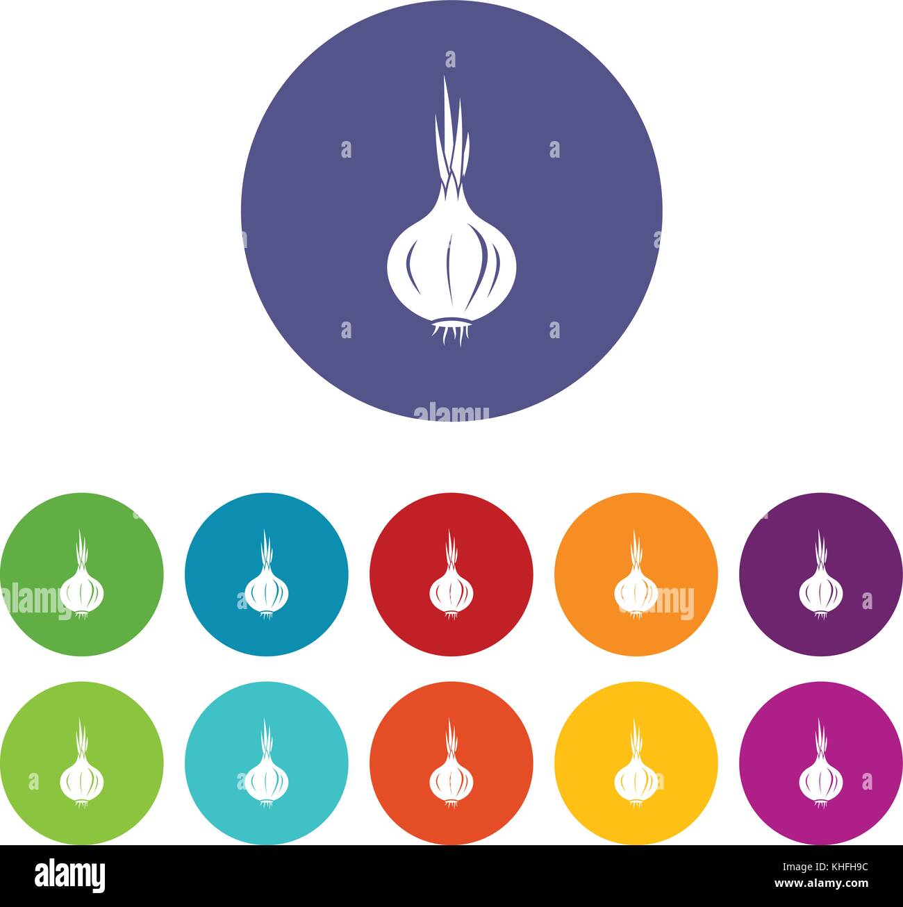 Onion set icons Stock Vector Image & Art - Alamy