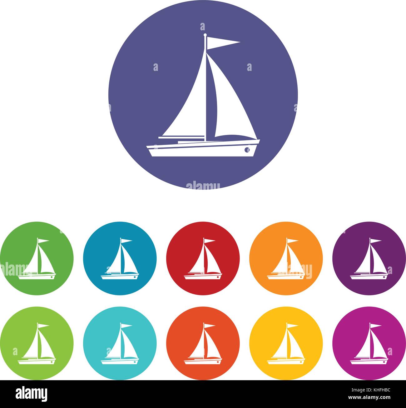 Yacht set icons Stock Vector Image & Art - Alamy