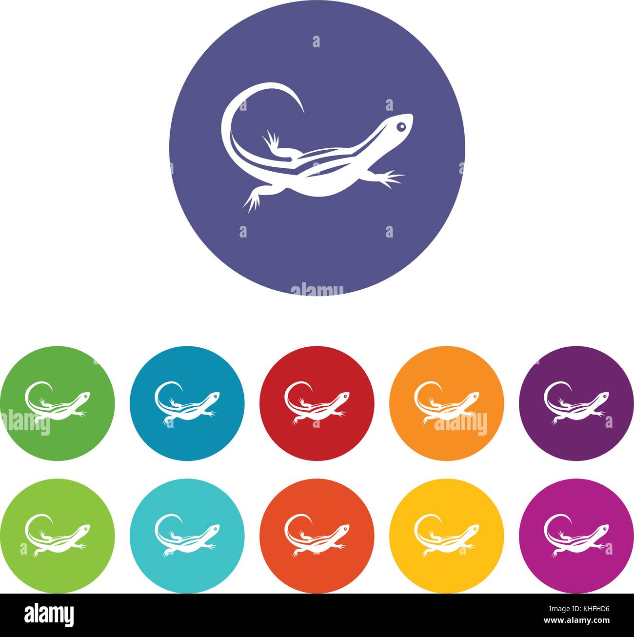Lizard set icons Stock Vector Image & Art - Alamy